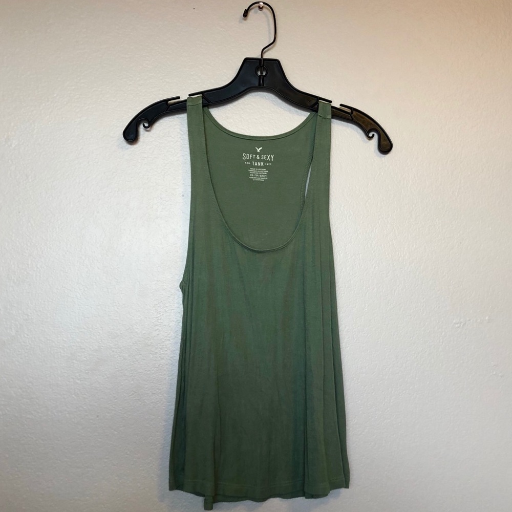 American Eagle • Green Tank • Soft and Sexy